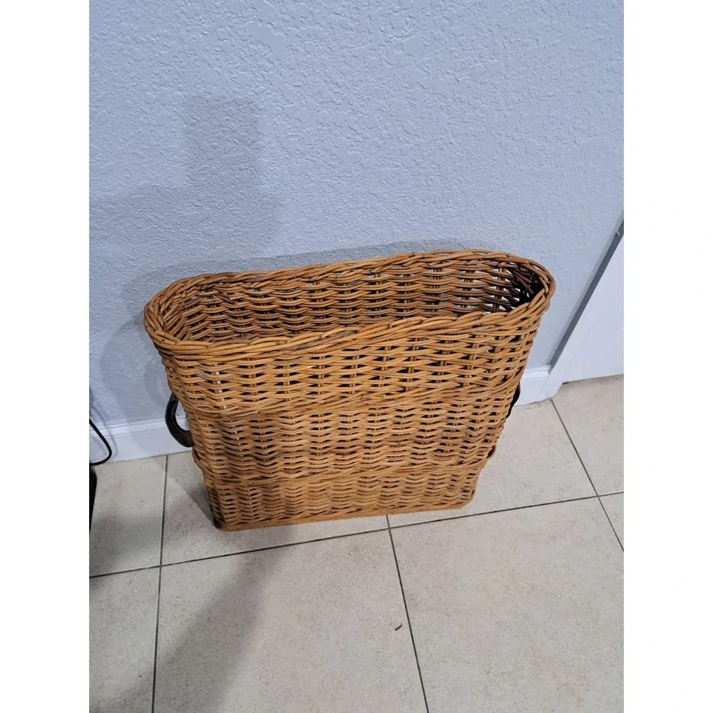 Rare WW2 German Army Wicker Artillery Basket‎ Ammo Shell Carrier Holds 4 Shells